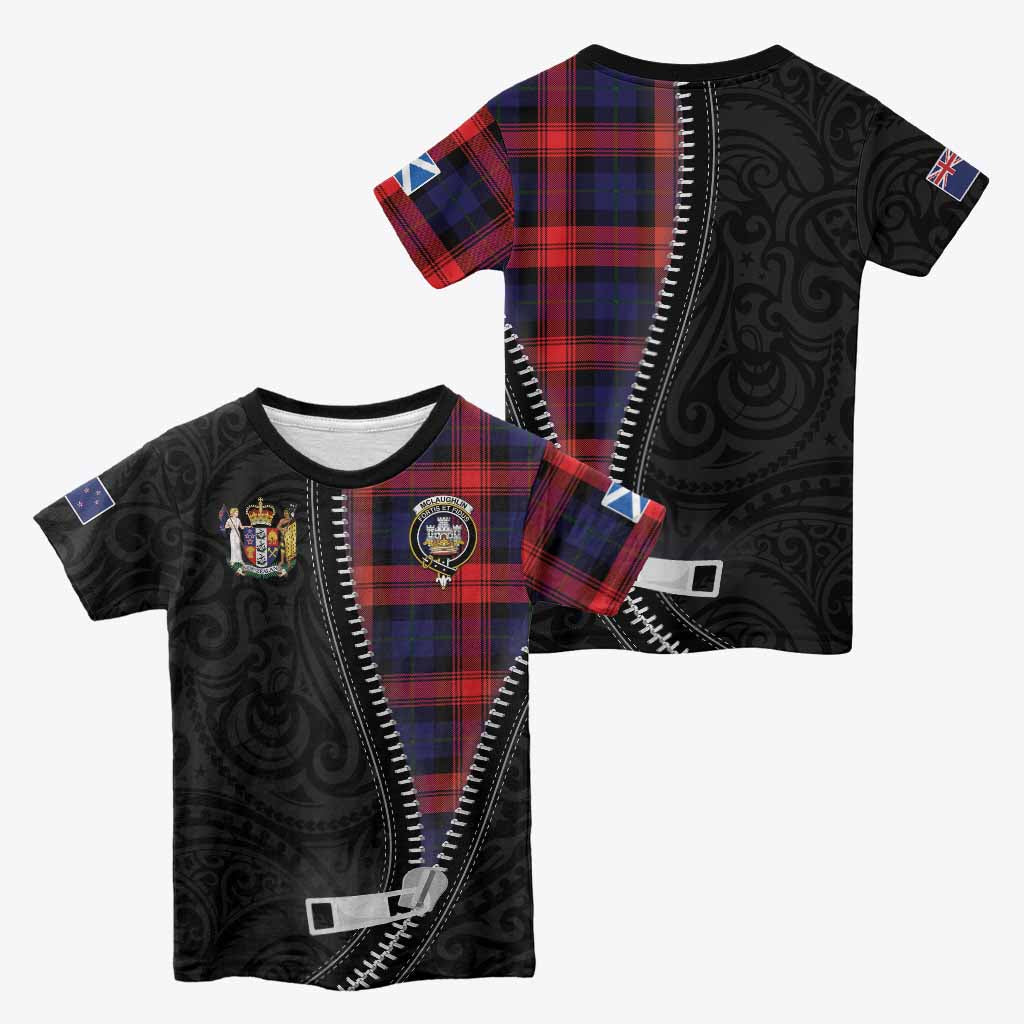 McLaughlin Tartan Kid T-shirt New Zealand Pattern Unique Zipper Stylized