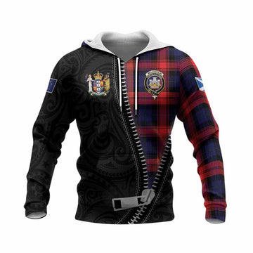 McLaughlin Tartan Knitted Hoodie New Zealand Pattern Unique Zipper Stylized