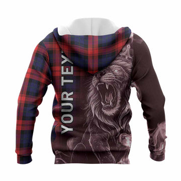 McLaughlin Tartan Knitted Hoodie Roaring Lion Heritage