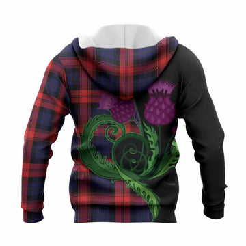 McLaughlin Tartan Knitted Hoodie Traditional Scottish Thistle