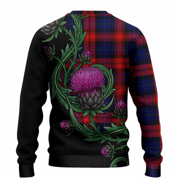 McLaughlin Tartan Knitted Sweater Resilient Scottish Thistle - Tartan Vibes Clothing