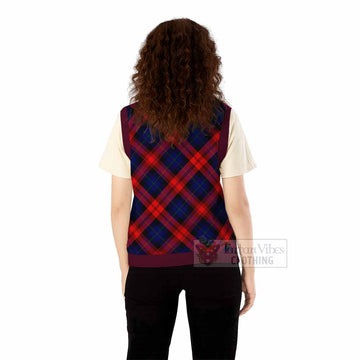McLaughlin Tartan  Knitted V-Neck Vest Cross Style
