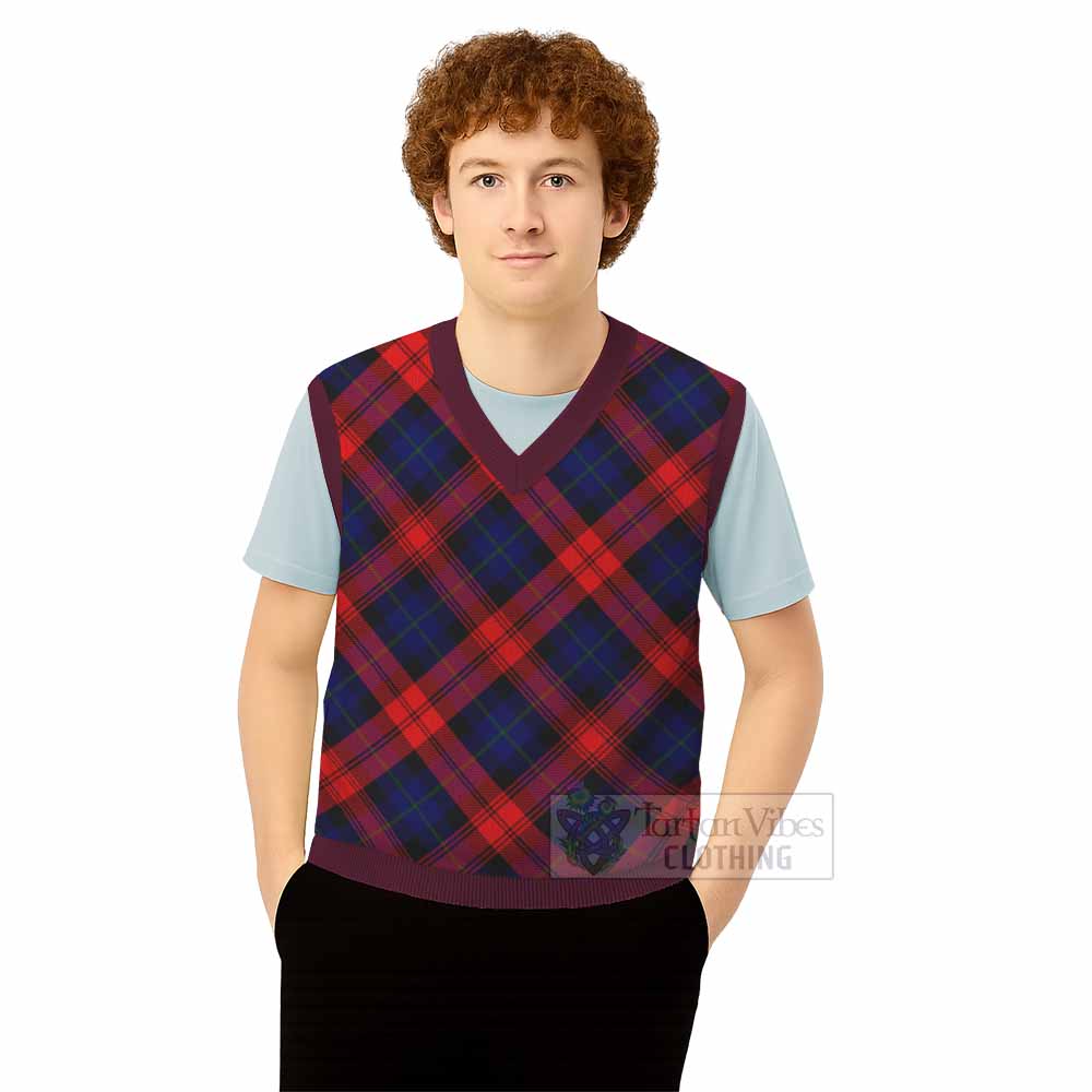 McLaughlin Tartan  Knitted V-Neck Vest Cross Style