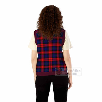 McLaughlin Tartan Knitted V-Neck Vest with Family Crest - Tartan Vibes Clothing