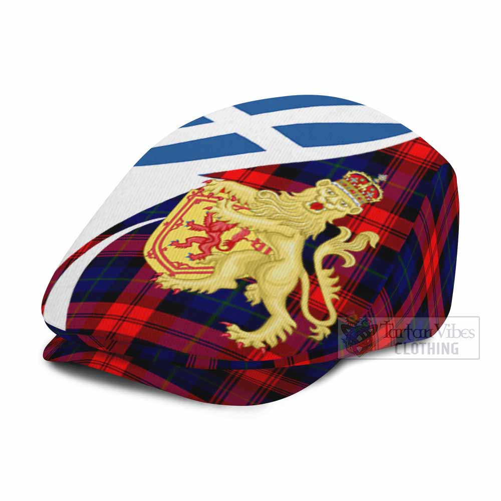 McLaughlin Tartan Lion Rampant Flat Cap, Jeff Cap Classic Scottish Style