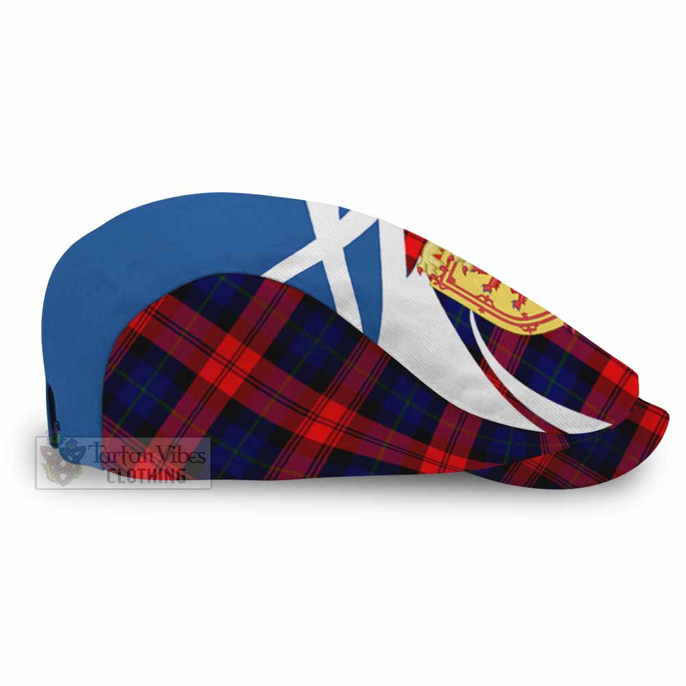 McLaughlin Tartan Lion Rampant Flat Cap, Jeff Cap Classic Scottish Style