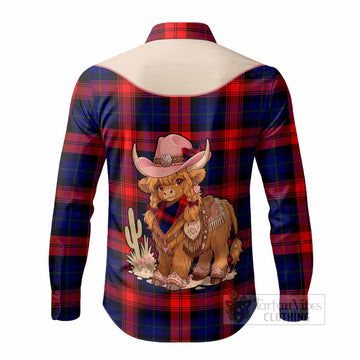 McLaughlin Tartan Long Sleeve Button Shirts Wee Coo Cowgirl Cute Style - Tartan Vibes Clothing