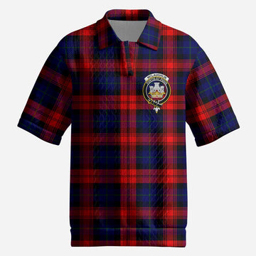 McLaughlin Tartan Men’s Polo Sweater Top with Family Crest