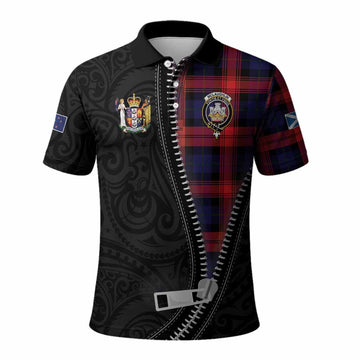 McLaughlin Tartan Polo Shirt New Zealand Pattern Unique Zipper Stylized