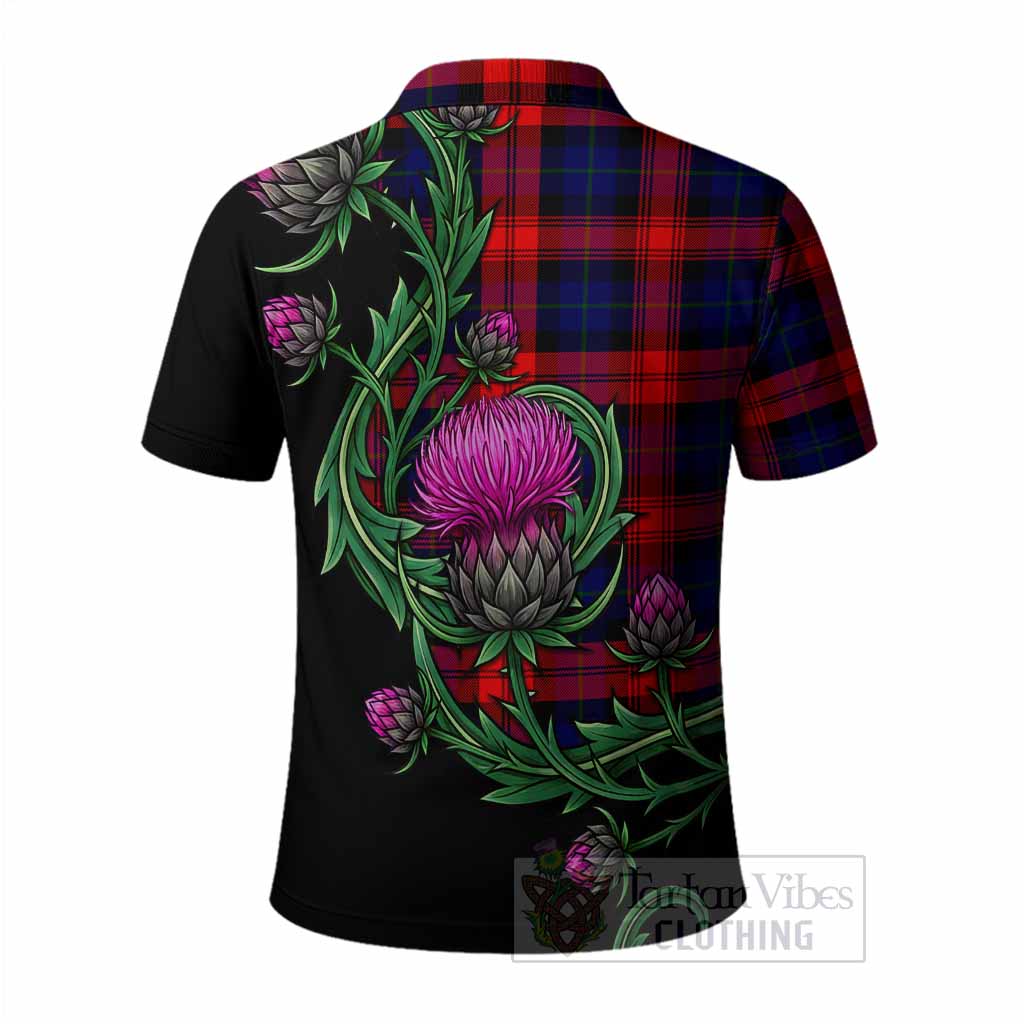 McLaughlin Tartan Polo Shirt Resilient Scottish Thistle