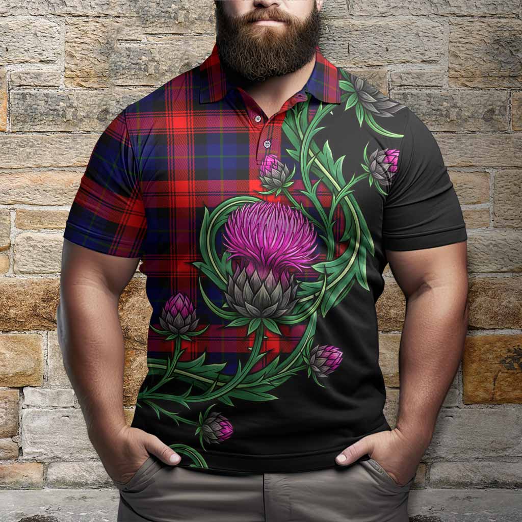 McLaughlin Tartan Polo Shirt Resilient Scottish Thistle