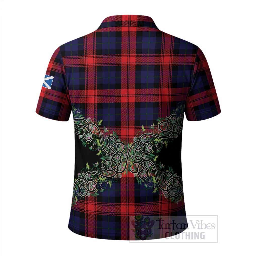 McLaughlin Tartan Polo Shirt Thistle Scottish Spirit