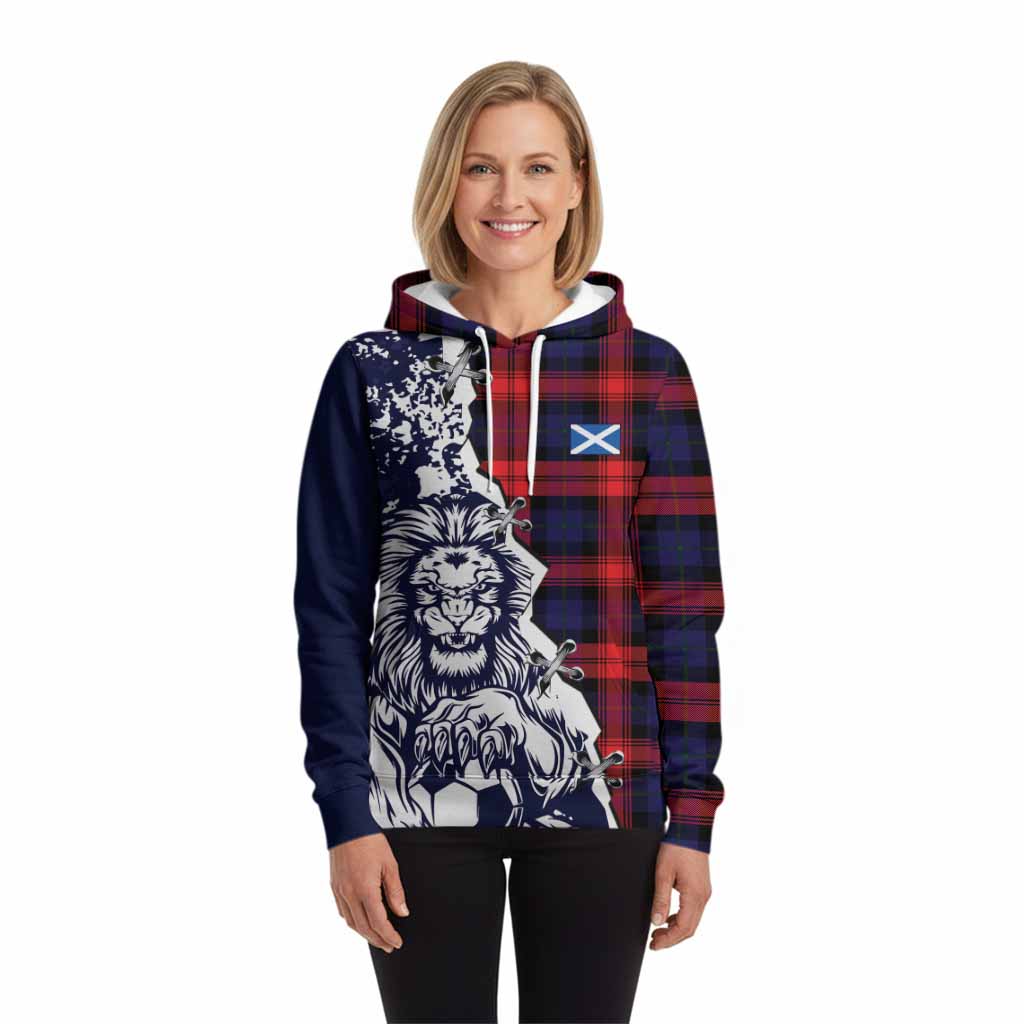 McLaughlin Tartan Scottish Hoodie Angry Lion With Soccer Ball Style