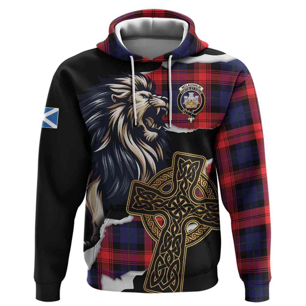 McLaughlin Tartan Scottish Hoodie Lion Celtic Heritage