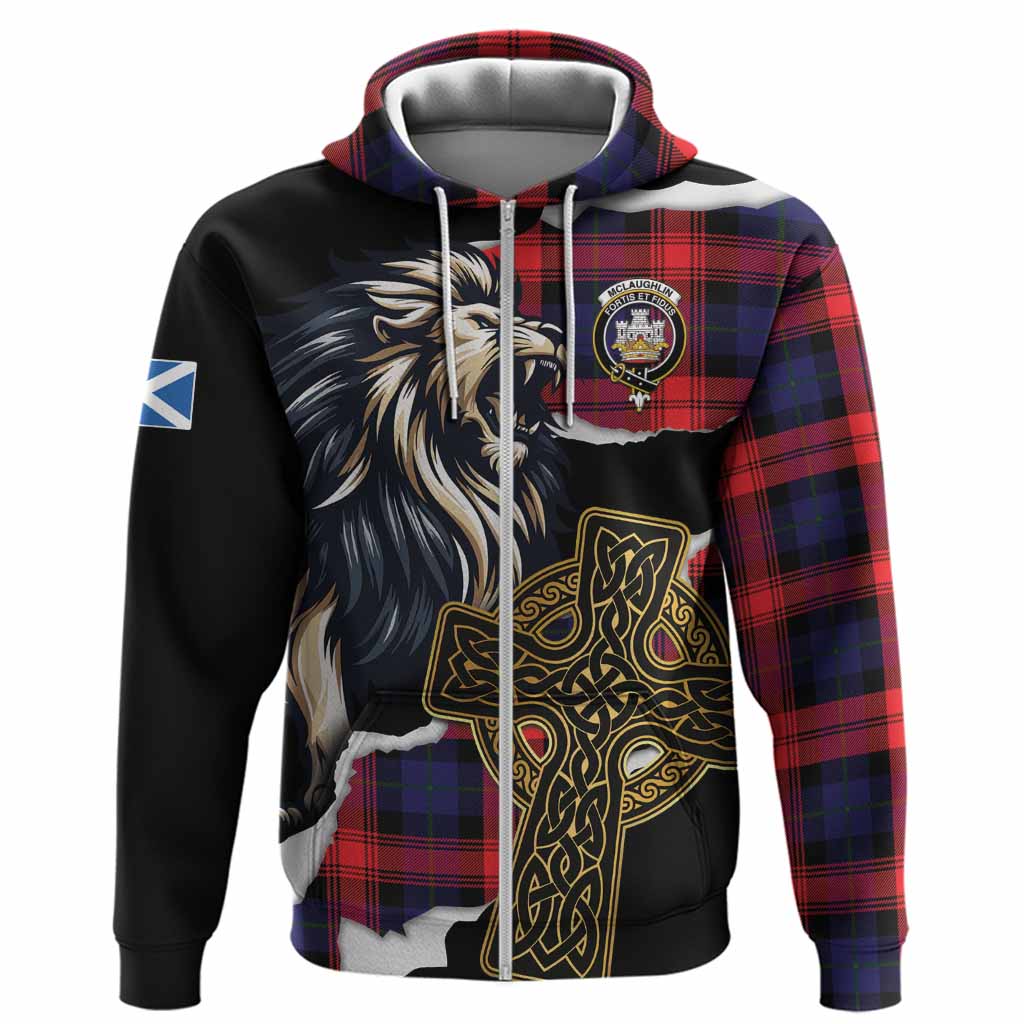 McLaughlin Tartan Scottish Hoodie Lion Celtic Heritage