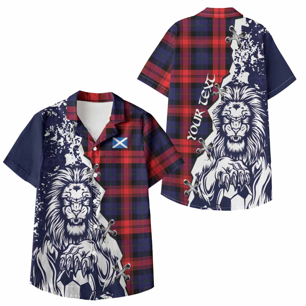McLaughlin Tartan Scottish Kid Hawaiian Shirt Angry Lion With Soccer Ball Style