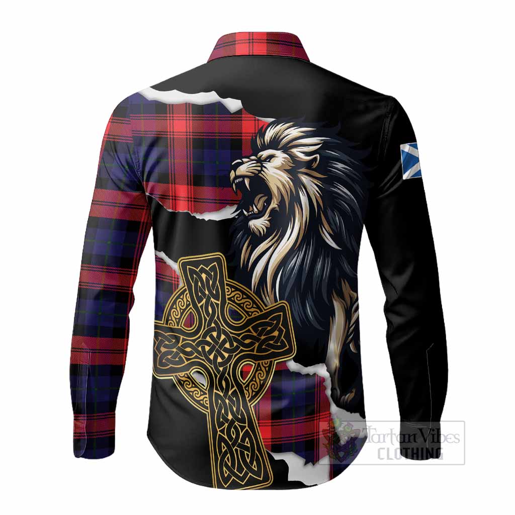 McLaughlin Tartan Scottish Long Sleeve Button Shirts Lion Celtic Heritage