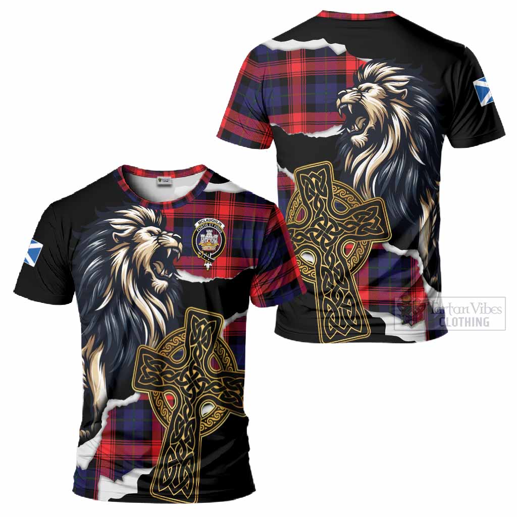 McLaughlin Tartan Scottish T-Shirt Lion Celtic Heritage