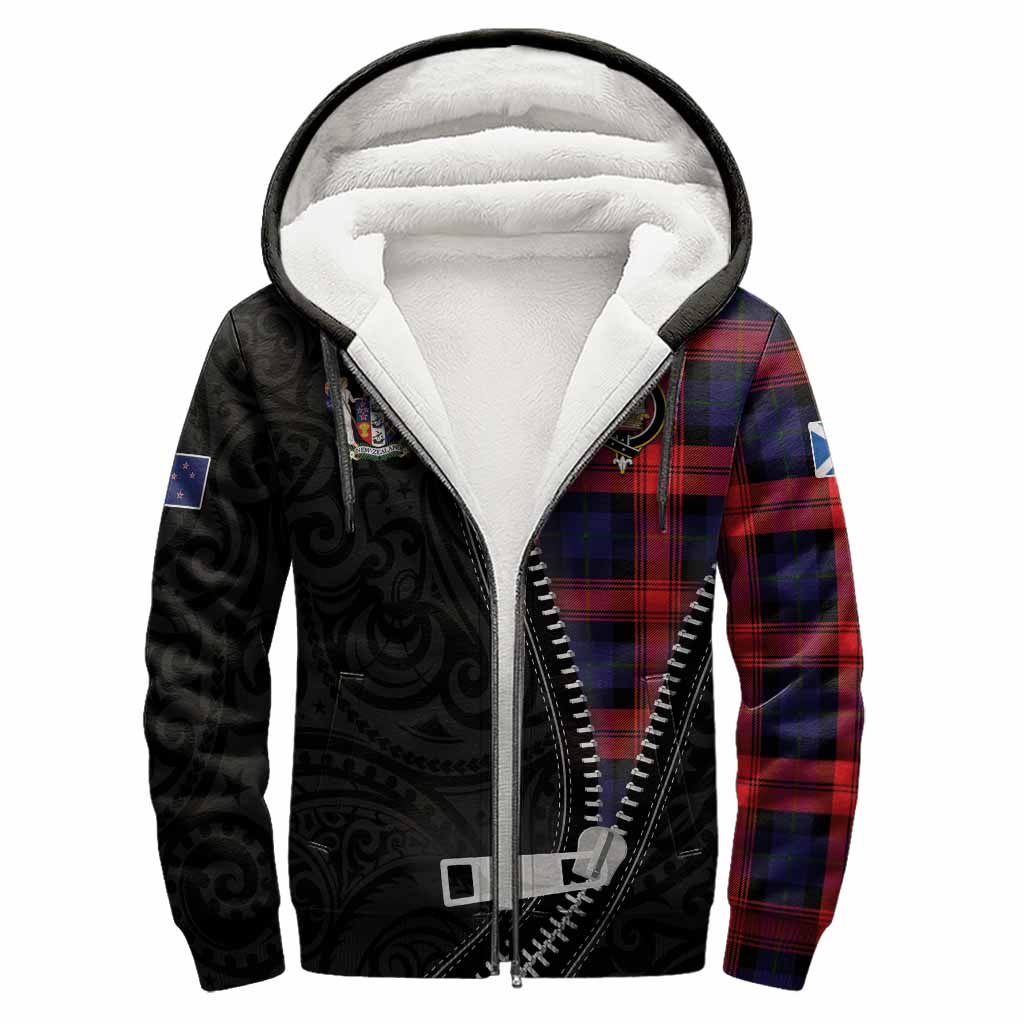 McLaughlin Tartan Sherpa Hoodie New Zealand Pattern Unique Zipper Stylized