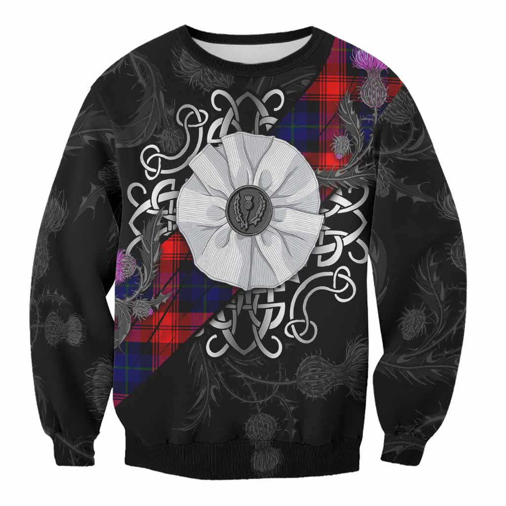 McLaughlin Tartan Sweatshirt Jacobite White Rose Unisex - Tartan Vibes Clothing