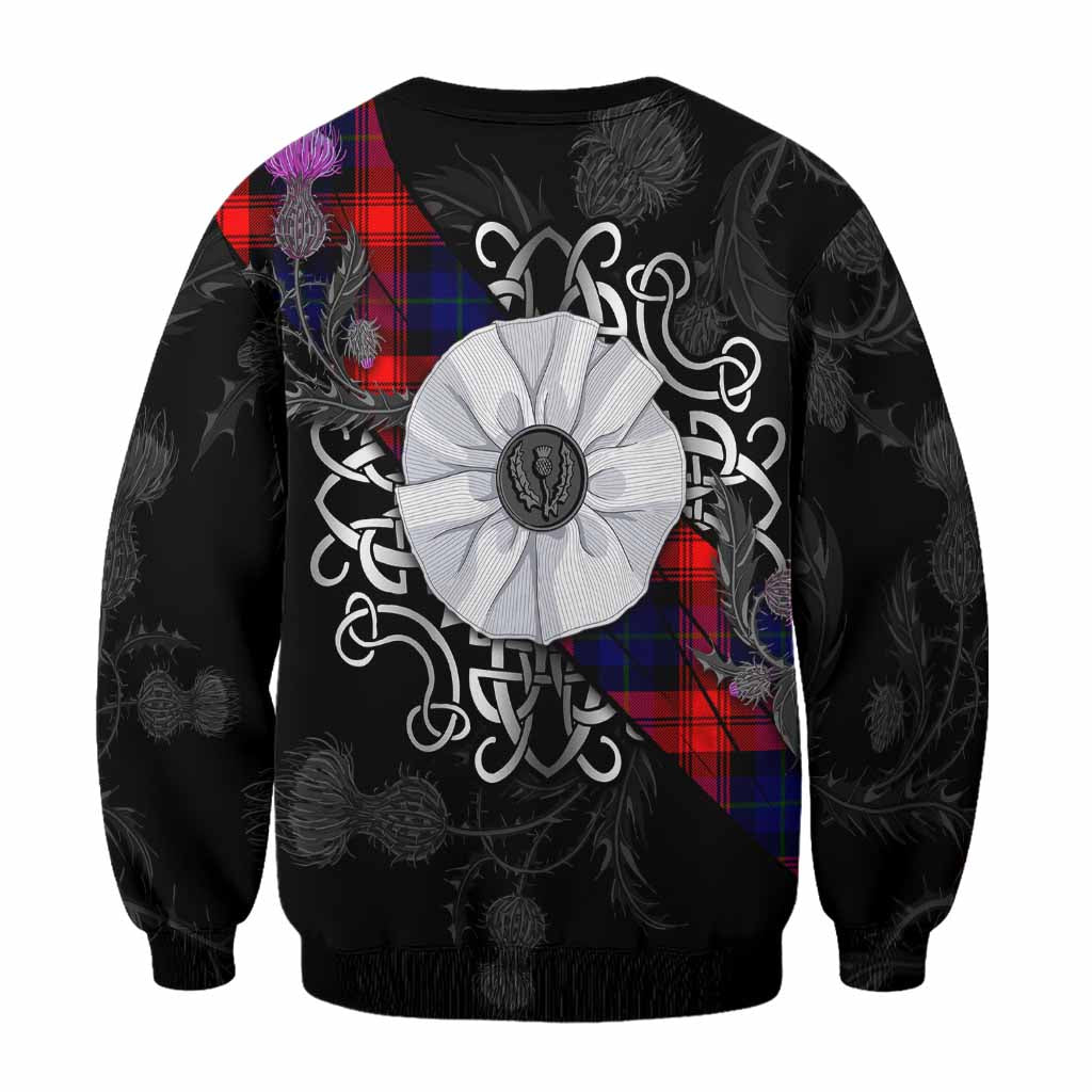 McLaughlin Tartan Sweatshirt Jacobite White Rose - Tartan Vibes Clothing