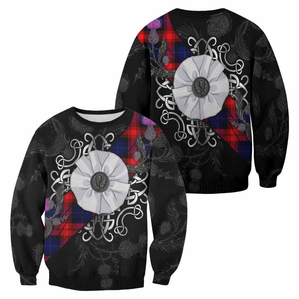 McLaughlin Tartan Sweatshirt Jacobite White Rose - Tartan Vibes Clothing