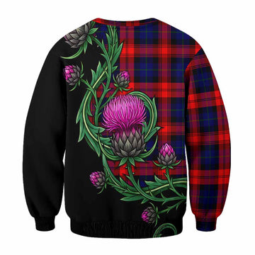 McLaughlin Tartan Sweatshirt Resilient Scottish Thistle - Tartan Vibes Clothing