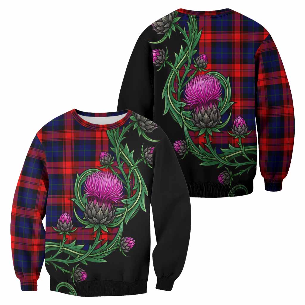 McLaughlin Tartan Sweatshirt Resilient Scottish Thistle - Tartan Vibes Clothing