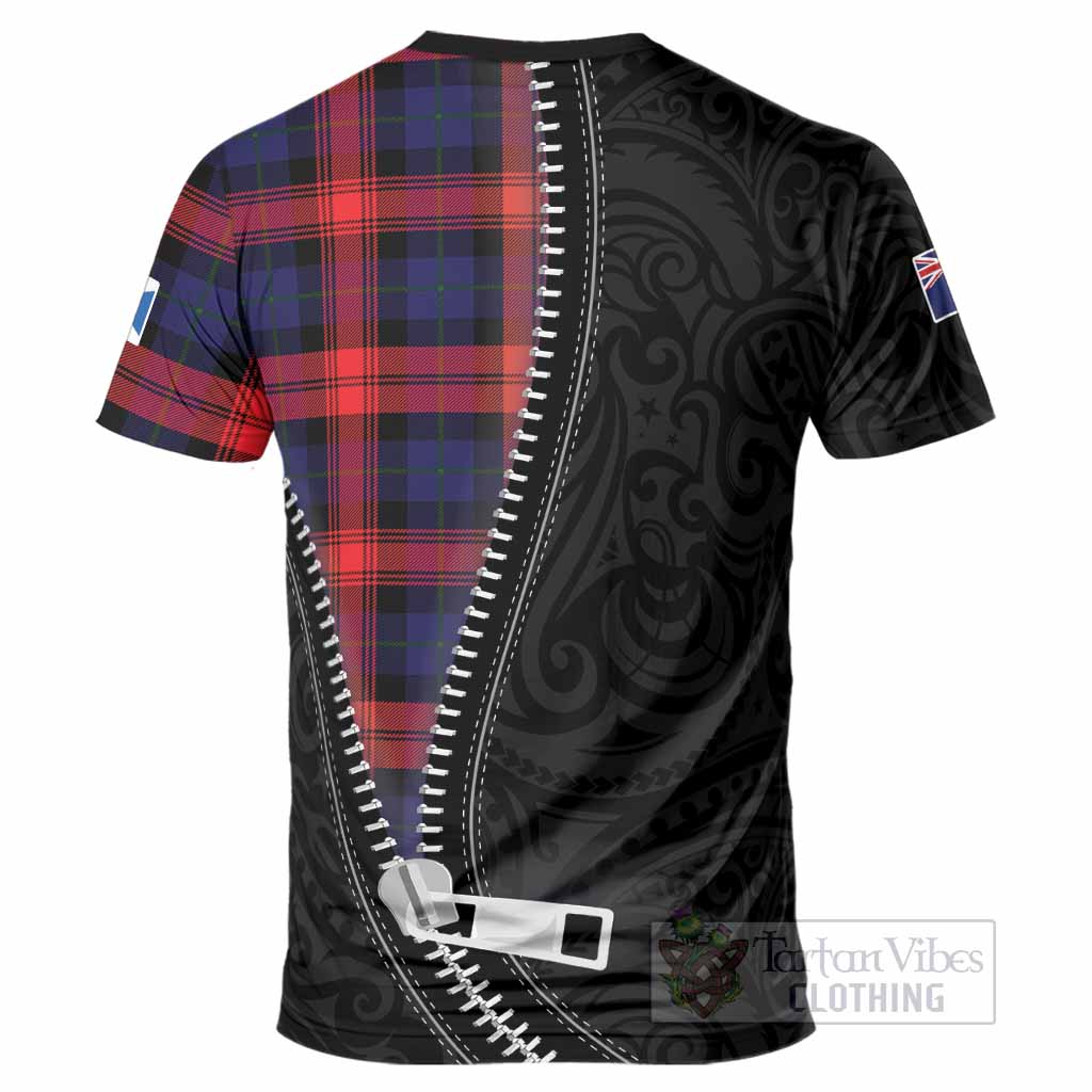 McLaughlin Tartan T-Shirt New Zealand Pattern Unique Zipper Stylized