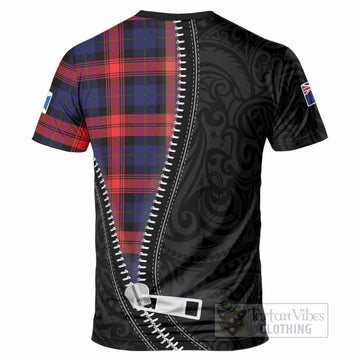 McLaughlin Tartan T-Shirt New Zealand Pattern Unique Zipper Stylized