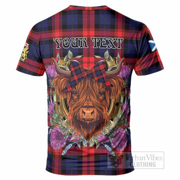 McLaughlin Tartan T-Shirt Scottish Thistle Heilan Coo