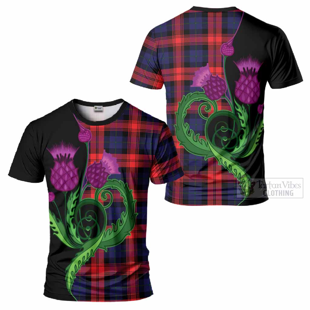 McLaughlin Tartan T-Shirt Traditional Scottish Thistle