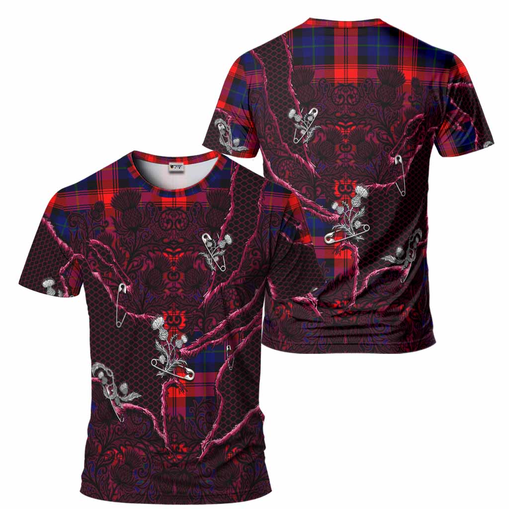 McLaughlin Tartan Thistle Dark Gothic T-Shirt - Tartan Vibes Clothing