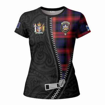 McLaughlin Tartan Women T shirt New Zealand Pattern Unique Zipper Stylized