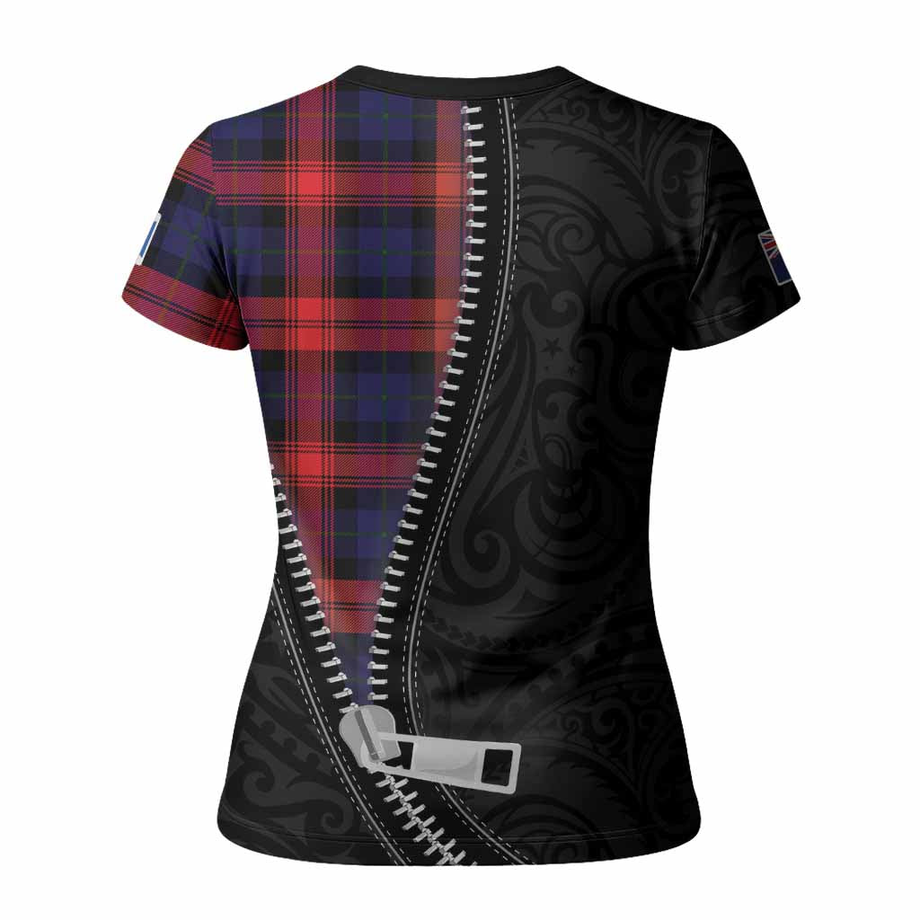 McLaughlin Tartan Women T shirt New Zealand Pattern Unique Zipper Stylized