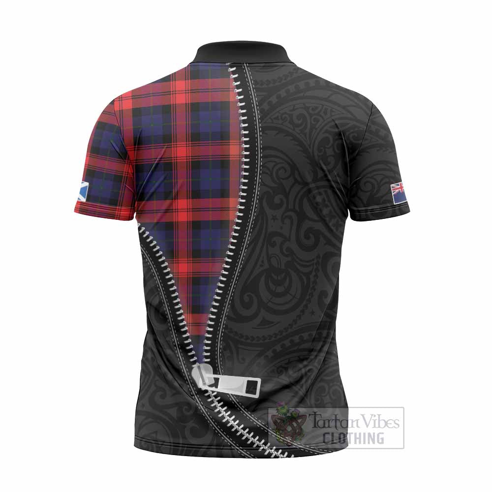 McLaughlin Tartan Zipper Polo Shirt New Zealand Pattern Unique Zipper Stylized