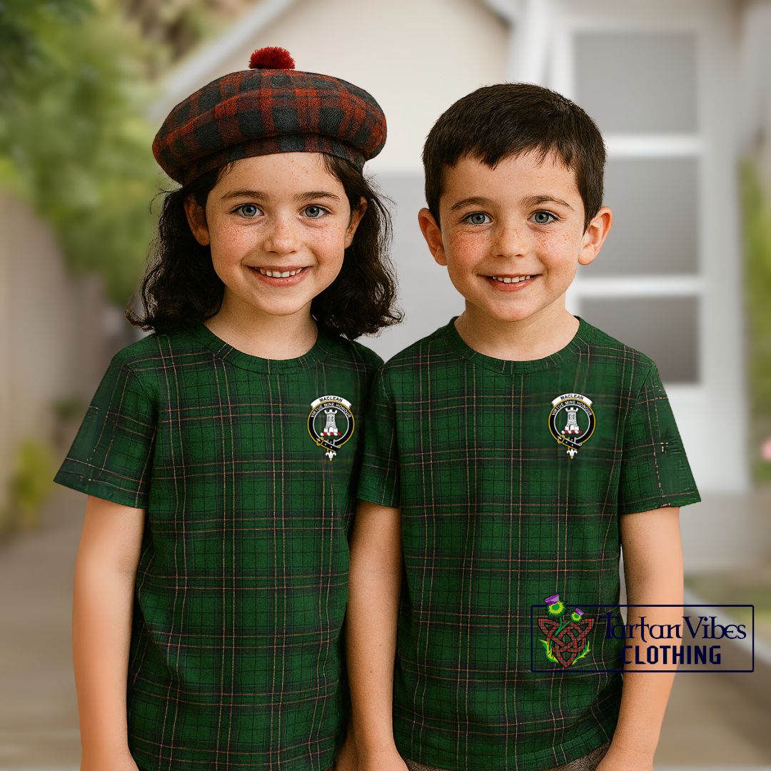 McLean of Duart Hunting Tartan Kid T-Shirt with Family Crest