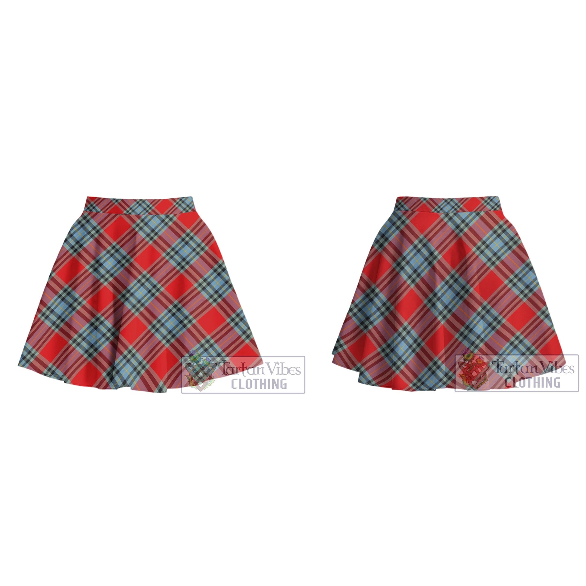 McLeay Tartan Women's Plated Mini Skirt Cross Style - Tartan Vibes Clothing