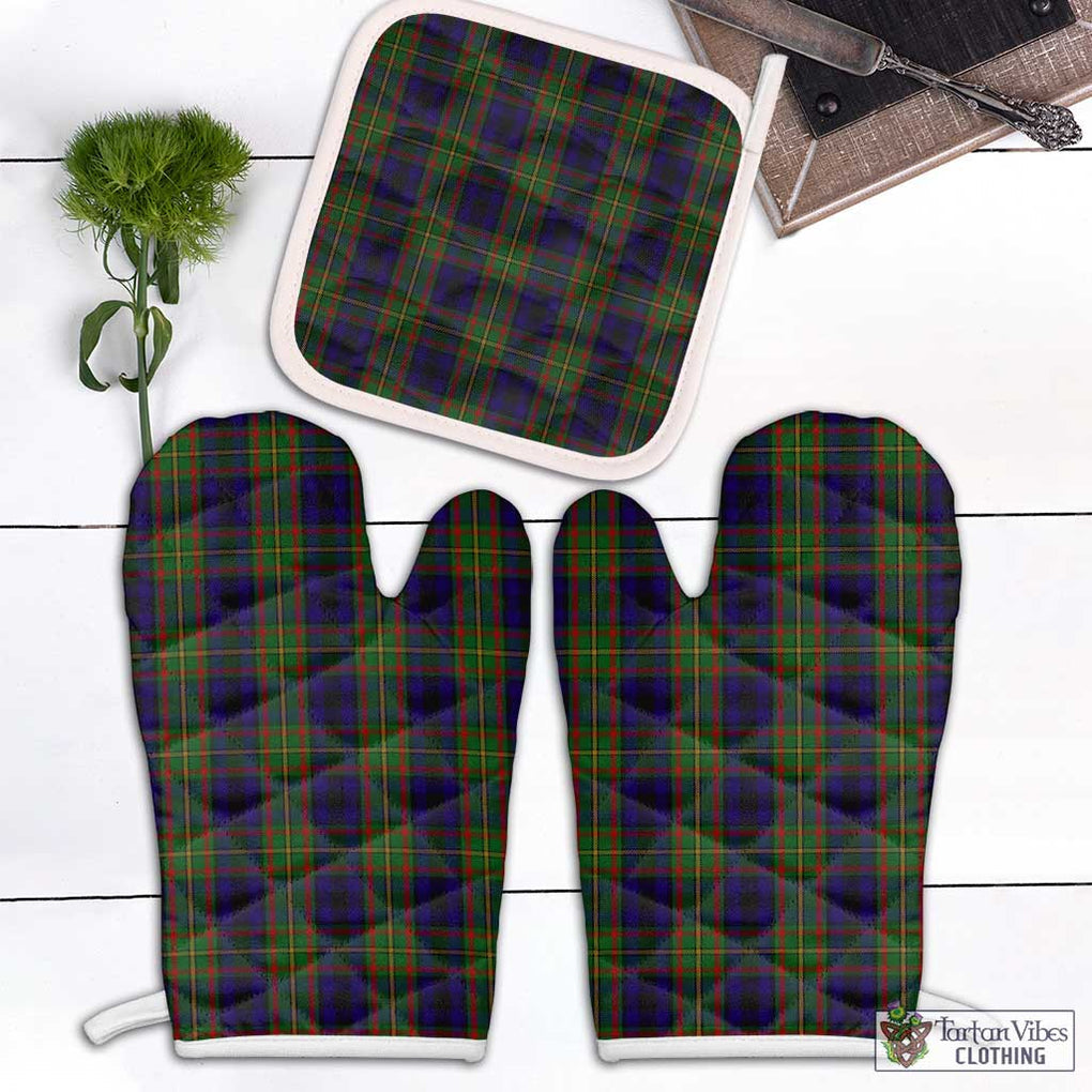 McLeish Tartan Combo Oven Mitt & Pot-Holder Combo 2 Oven Mitt & 1 Pot-Holder Black - Tartan Vibes Clothing