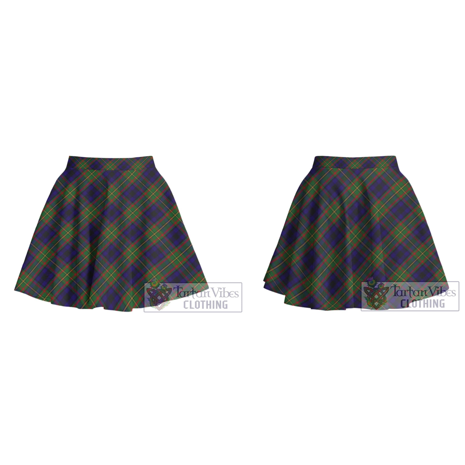 McLeish Tartan Women's Plated Mini Skirt Cross Style - Tartan Vibes Clothing