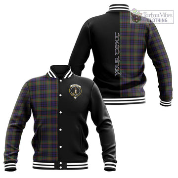 McLellan Tartan Baseball Jacket with Family Crest and Half Of Me Style Unisex - Tartanvibesclothing Shop