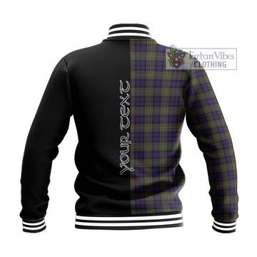 McLellan Tartan Baseball Jacket with Family Crest and Half Of Me Style - Tartanvibesclothing Shop