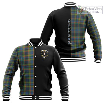 McLellan Ancient Tartan Baseball Jacket with Family Crest and Half Of Me Style Unisex - Tartanvibesclothing Shop
