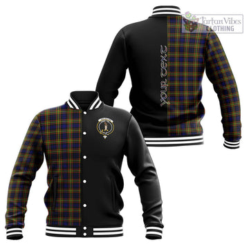 McLellan Modern Tartan Baseball Jacket with Family Crest and Half Of Me Style Unisex - Tartanvibesclothing Shop