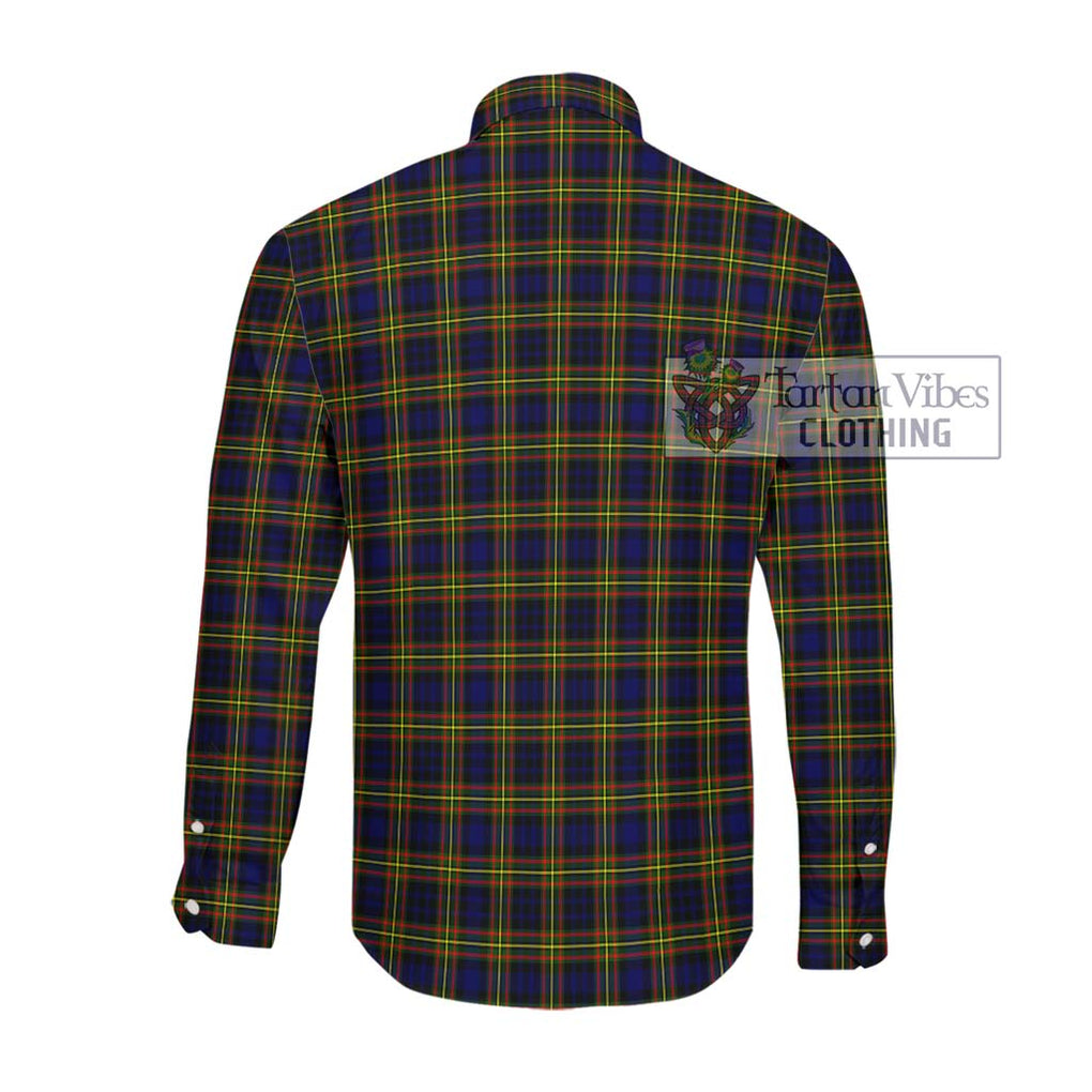 McLellan Modern Tartan Long Sleeve Button Shirt with Family Crest DNA In Me Style - Tartanvibesclothing Shop