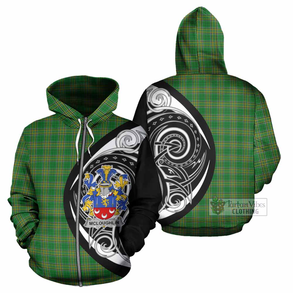 McLoughlin Irish Clan Hoodie Celtic Circle Style Zip Hoodie - Tartan Vibes Clothing