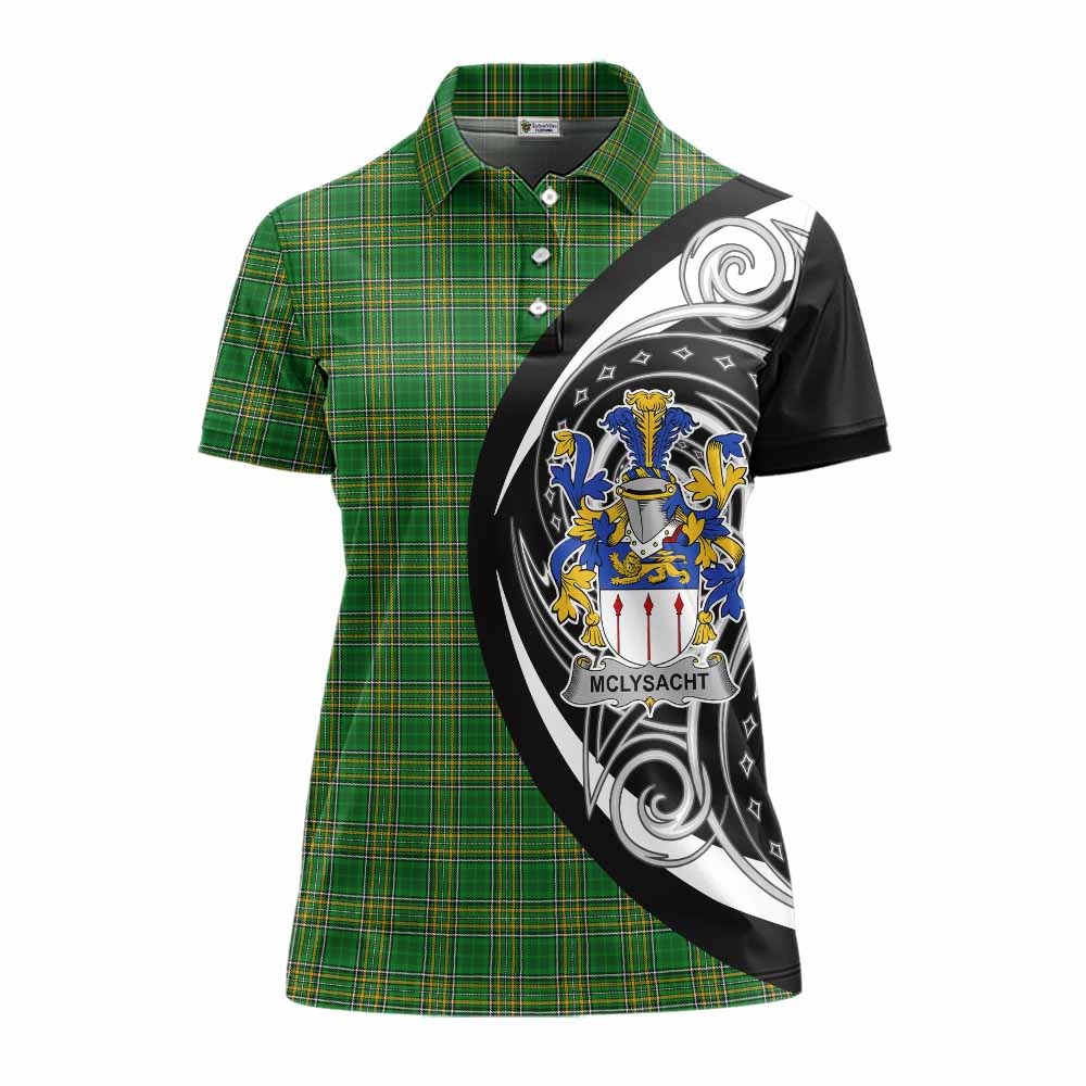 Tartan Vibes Clothing McLysacht Irish Clan Women's Polo Shirt Celtic Circle Style