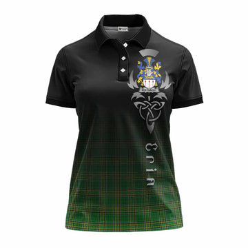 McLysacht Irish Clan Women's Polo Shirt with Coat of Arms Erin Go Bragh Celtic Inspired