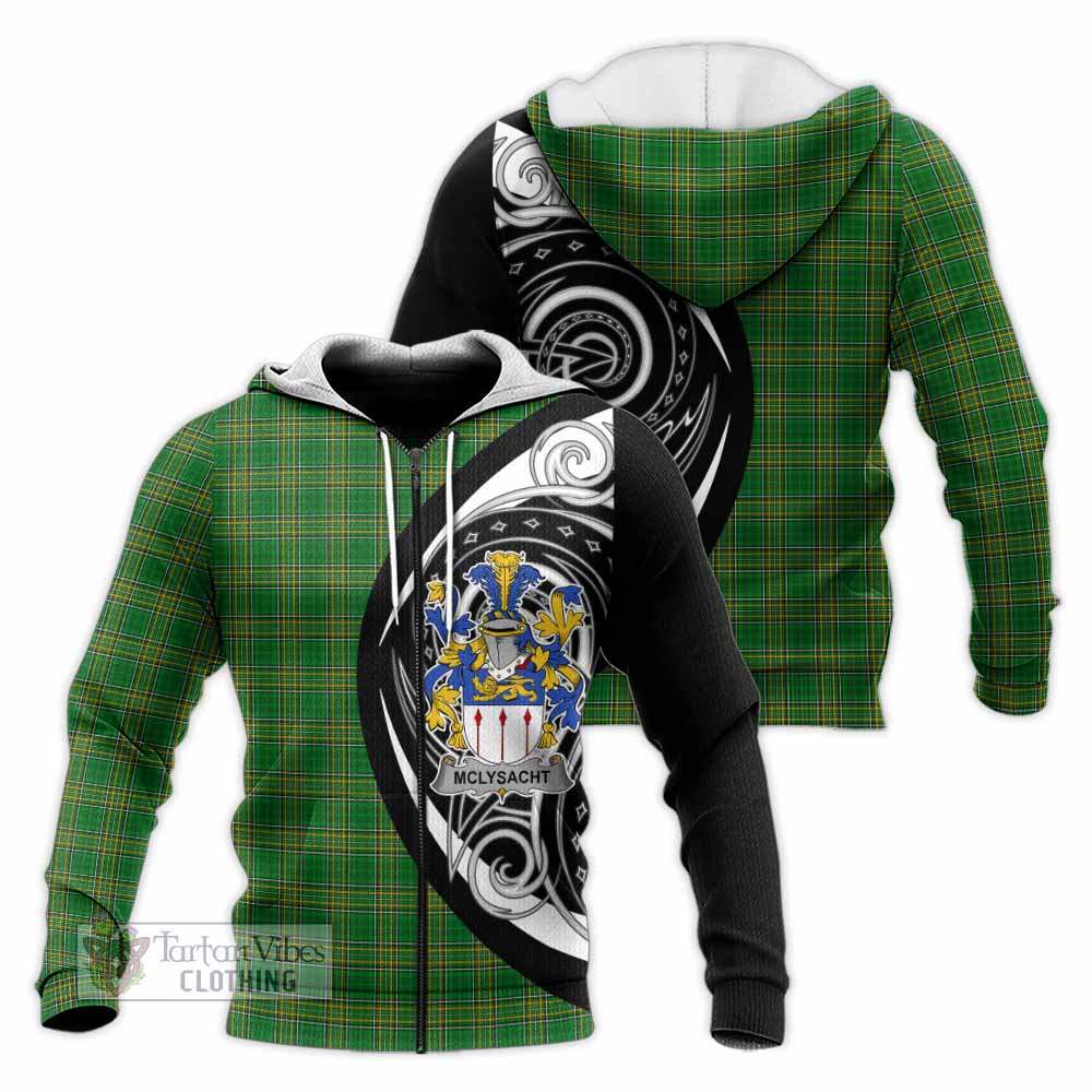 Tartan Vibes Clothing McLysacht Irish Clan Knitted Hoodie Celtic Circle Style