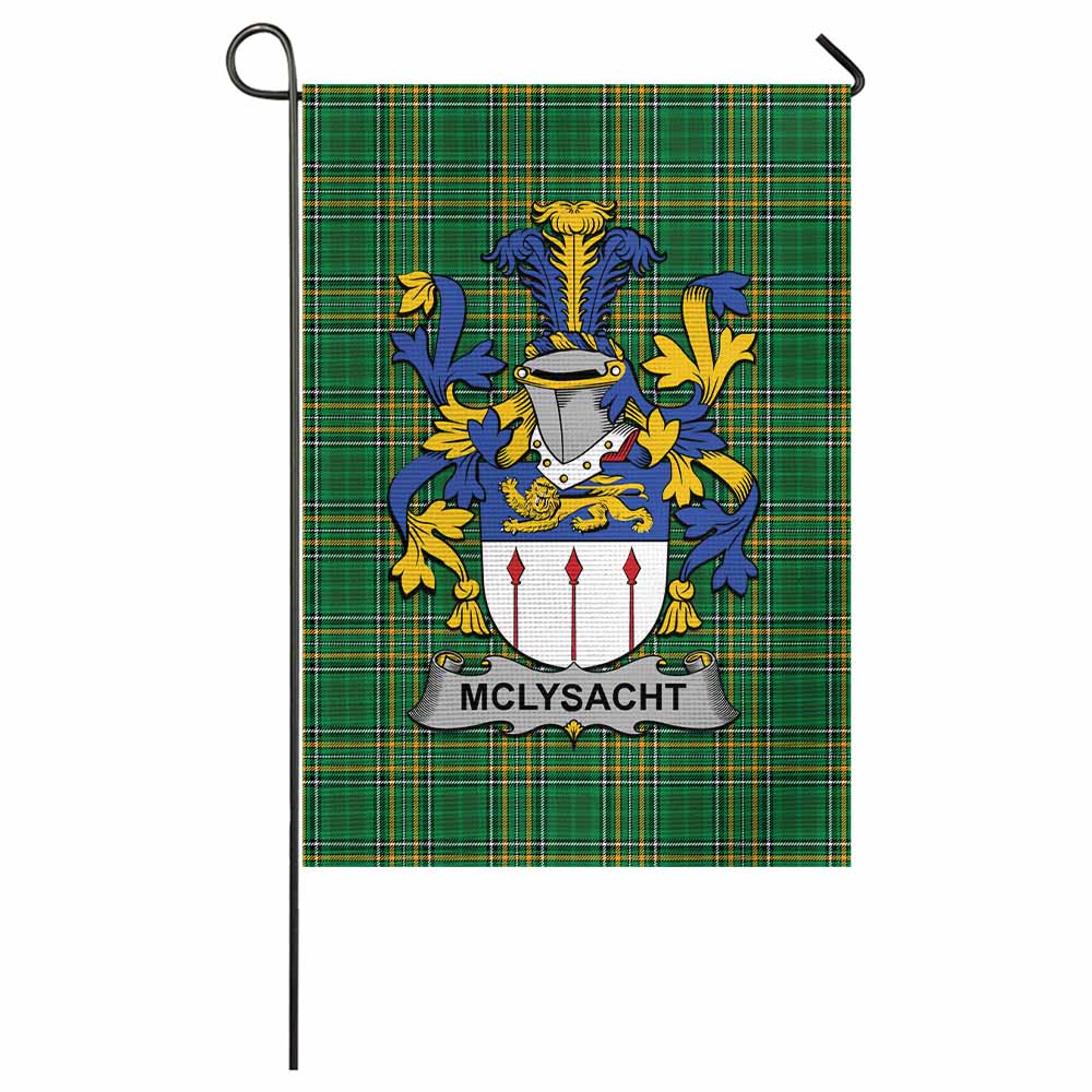 McLysacht Irish Clan Tartan Flag with Coat of Arms